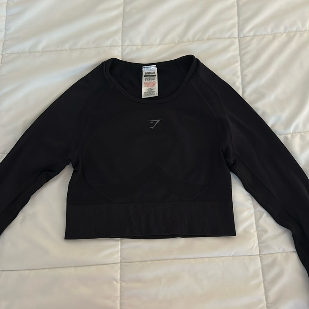Gymshark cropped seamless long sleeve gym top